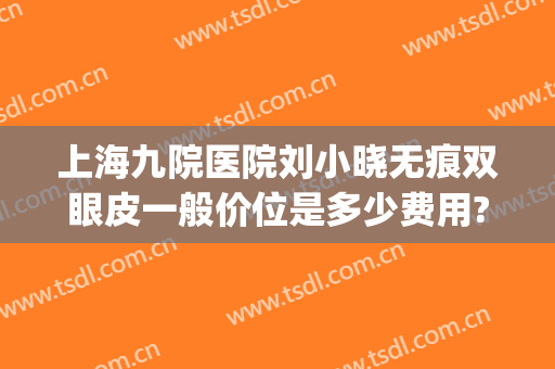 上海九院医院刘小晓无痕双眼皮一般价位是多少费用?好不好?(上海九院刘菲双眼皮案例)