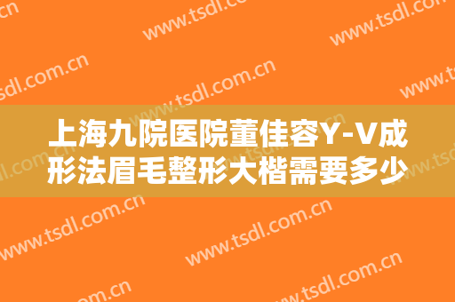 上海九院医院董佳容Y-V成形法眉毛整形大楷需要多少费用?多长时间恢复?