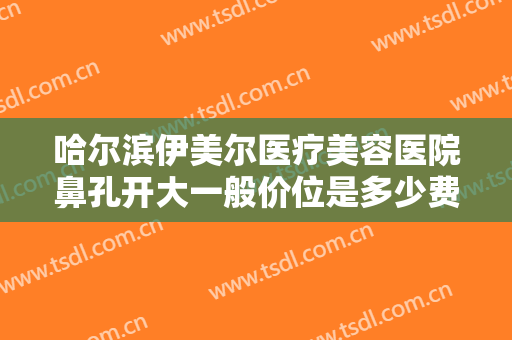 哈尔滨伊美尔医疗美容医院鼻孔开大一般价位是多少费用?有哪些优势?