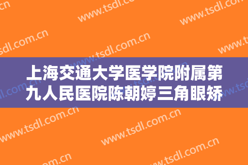 上海交通大学医学院附属第九人民医院陈朝婷三角眼矫正一般价位是多少费用?贵不贵?