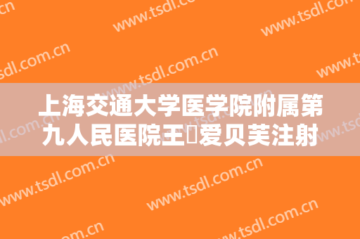 上海交通大学医学院附属第九人民医院王棽爱贝芙注射丰太阳穴术一般价位是多少费用?效果怎么样?