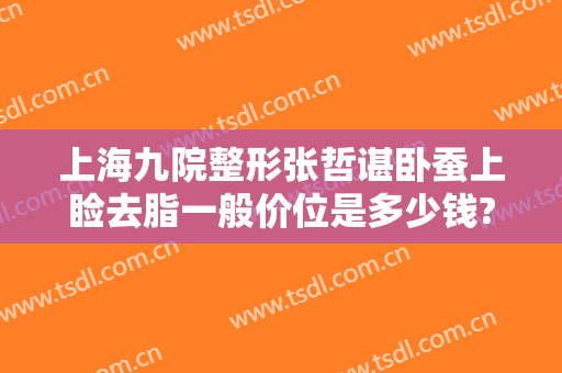 上海九院整形张哲谌卧蚕上睑去脂一般价位是多少钱?好不好?