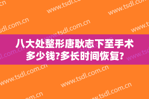 八大处整形唐耿志下至手术多少钱?多长时间恢复?