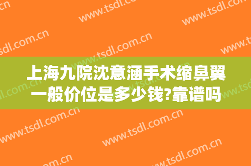 上海九院沈意涵手术缩鼻翼一般价位是多少钱?靠谱吗?(上海九院鼻翼缩小手术价格)
