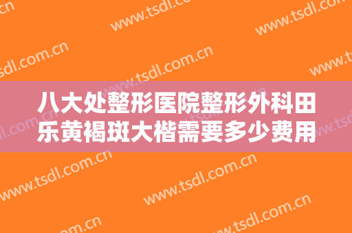 八大处整形医院整形外科田乐黄褐斑大楷需要多少费用?效果怎么样?
