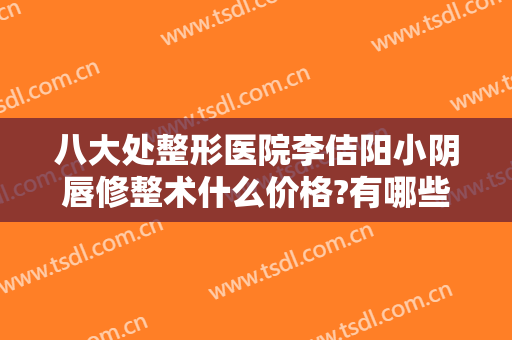 八大处整形医院李佶阳小阴唇修整术什么价格?有哪些优势?