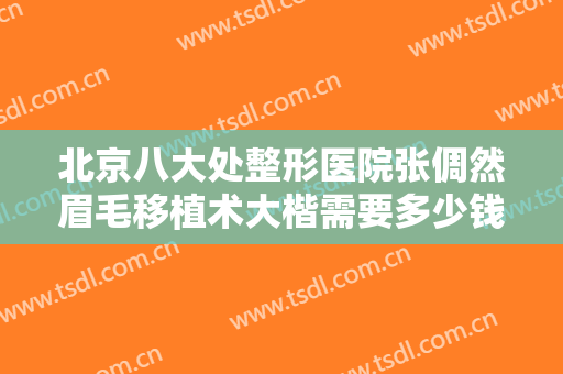 北京八大处整形医院张倜然眉毛移植术大楷需要多少钱?贵不贵?