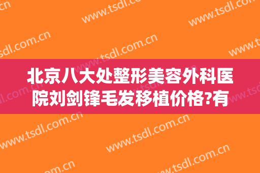 北京八大处整形美容外科医院刘剑锋毛发移植价格?有哪些优势?(八大处整形刘春军)