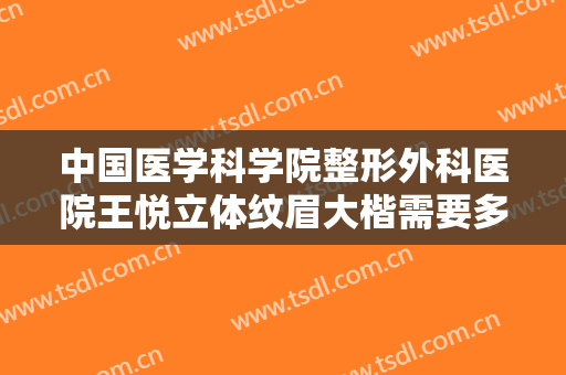 中国医学科学院整形外科医院王悦立体纹眉大楷需要多少钱?靠谱吗?