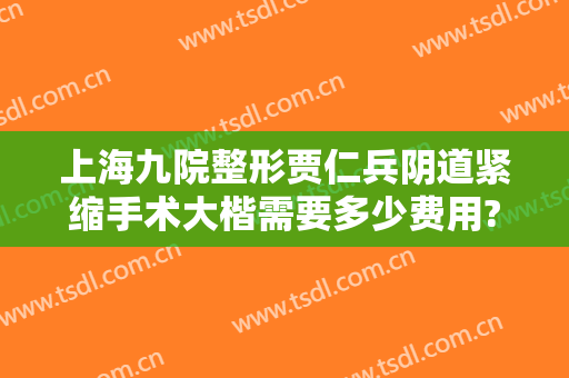 上海九院整形贾仁兵阴道紧缩手术大楷需要多少费用?贵不贵?