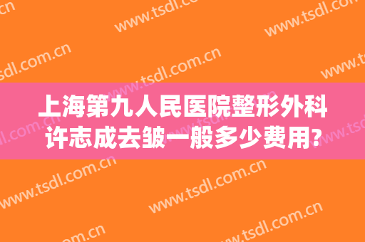上海第九人民医院整形外科许志成去皱一般多少费用?好不好?(上海第九人民医院整形外科主任)