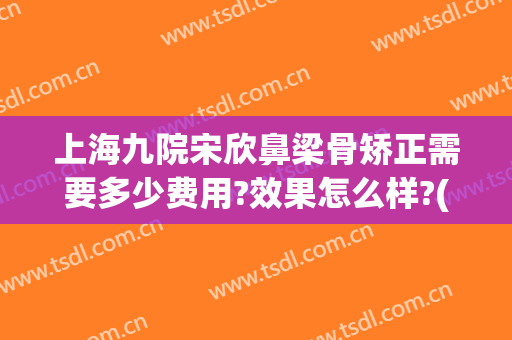 上海九院宋欣鼻梁骨矫正需要多少费用?效果怎么样?(上海九院鼻子矫正多少钱)