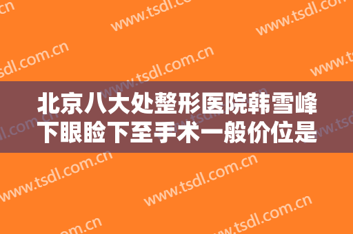 北京八大处整形医院韩雪峰下眼睑下至手术一般价位是多少费用?靠谱吗?