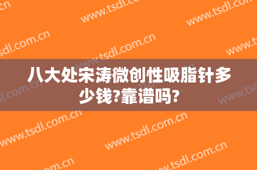 八大处宋涛微创性吸脂针多少钱?靠谱吗?