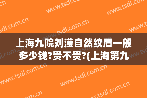 上海九院刘滢自然纹眉一般多少钱?贵不贵?(上海第九人民医院纹眉要多少钱)
