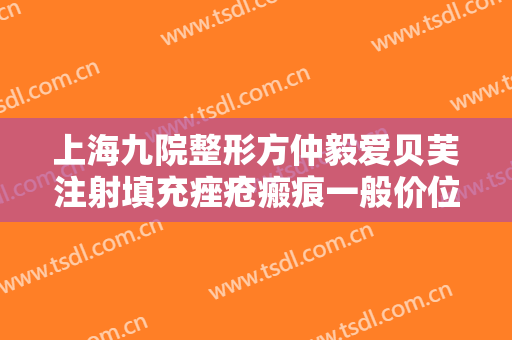 上海九院整形方仲毅爱贝芙注射填充痤疮瘢痕一般价位是多少钱?有哪些优势?