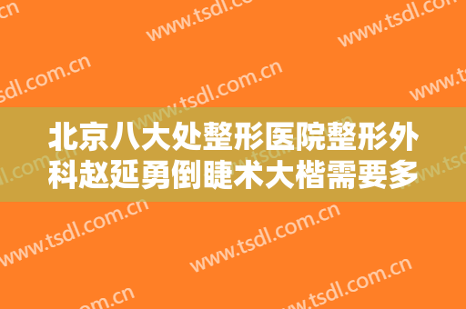 北京八大处整形医院整形外科赵延勇倒睫术大楷需要多少钱?效果怎么样?