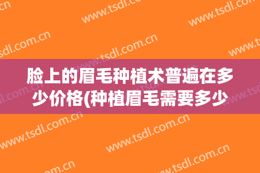 脸上的眉毛种植术普遍在多少价格(种植眉毛需要多少钱?)