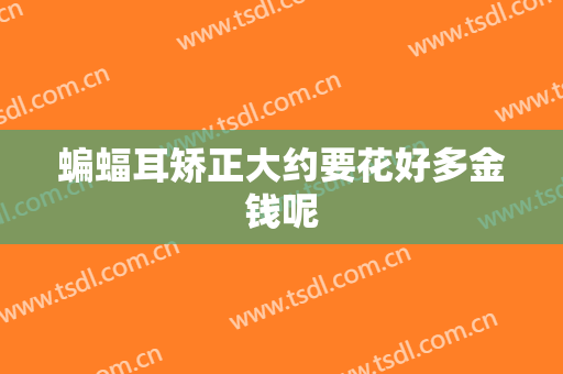 蝙蝠耳矫正大约要花好多金钱呢