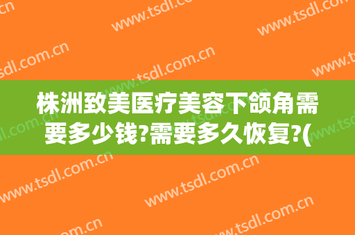 株洲致美医疗美容下颌角需要多少钱?需要多久恢复?(下颌角手术费用)