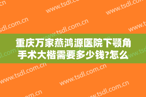 重庆万家燕鸿源医院下颚角手术大楷需要多少钱?怎么样?
