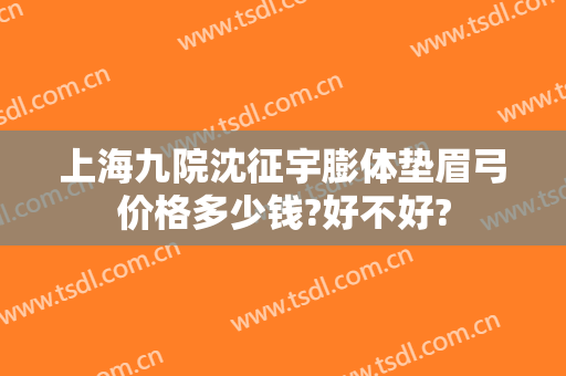 上海九院沈征宇膨体垫眉弓价格多少钱?好不好?
