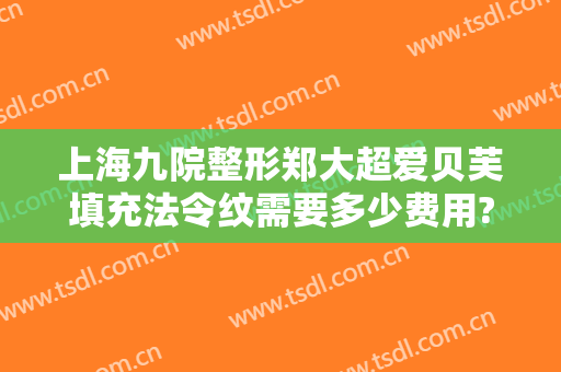 上海九院整形郑大超爱贝芙填充法令纹需要多少费用?需要多久恢复?