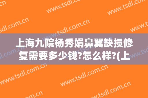 上海九院杨秀娟鼻翼缺损修复需要多少钱?怎么样?(上海九院修复鼻子多少钱)