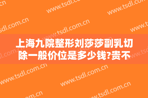 上海九院整形刘莎莎副乳切除一般价位是多少钱?贵不贵?