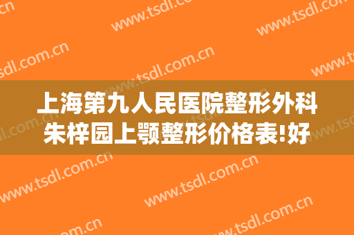 上海第九人民医院整形外科朱梓园上颚整形价格表!好不好?(上海第九人民医院美容整形)