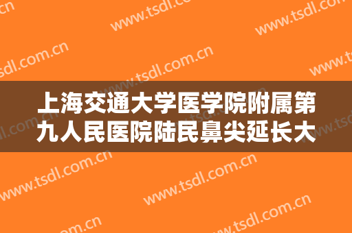 上海交通大学医学院附属第九人民医院陆民鼻尖延长大楷需要多少钱?多长时间恢复?