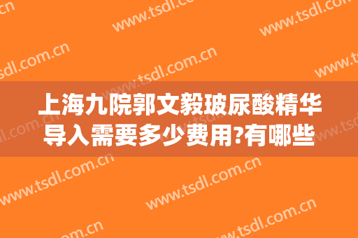 上海九院郭文毅玻尿酸精华导入需要多少费用?有哪些优势?(上海九院玻尿酸填充)