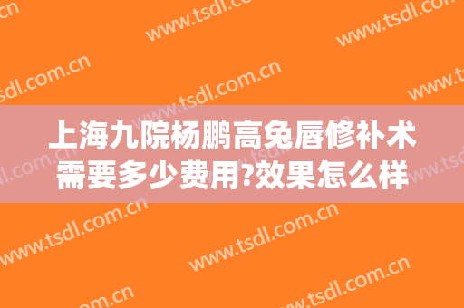 上海九院杨鹏高兔唇修补术需要多少费用?效果怎么样?(上海兔唇整形修复手术)