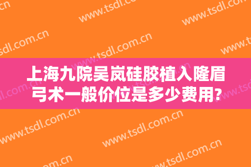 上海九院吴岚硅胶植入隆眉弓术一般价位是多少费用?贵不贵?