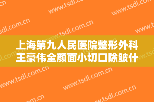 上海第九人民医院整形外科王豪伟全颜面小切口除皱什么价格?贵不贵?