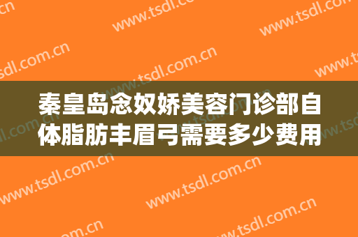 秦皇岛念奴娇美容门诊部自体脂肪丰眉弓需要多少费用?靠谱吗?(秦皇岛念奴娇整形医院)