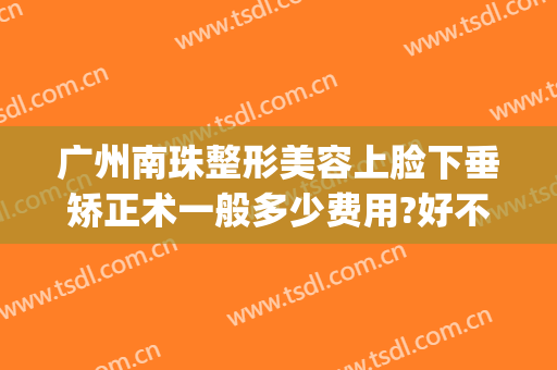 广州南珠整形美容上脸下垂矫正术一般多少费用?好不好?(广州下颌角整形费用)