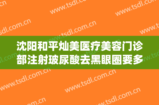 沈阳和平灿美医疗美容门诊部注射玻尿酸去黑眼圈要多少钱?好不好?(黑眼圈打玻尿酸多少钱)