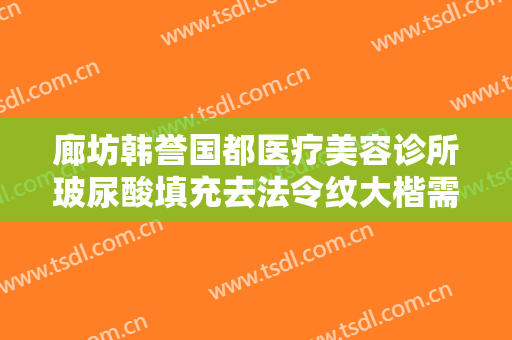 廊坊韩誉国都医疗美容诊所玻尿酸填充去法令纹大楷需要多少费用?有哪些优势?