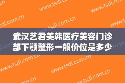 武汉艺君美韩医疗美容门诊部下颚整形一般价位是多少钱?贵不贵?(武汉中韩整形美容医院 -地址)