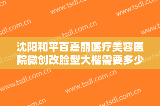 沈阳和平百嘉丽医疗美容医院微创改脸型大楷需要多少费用?效果怎么样?