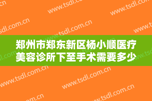 郑州市郑东新区杨小顺医疗美容诊所下至手术需要多少钱?有哪些优势?