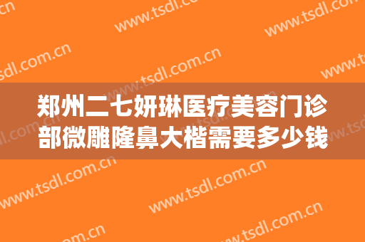 郑州二七妍琳医疗美容门诊部微雕隆鼻大楷需要多少钱?可靠吗?(郑州医美整形)