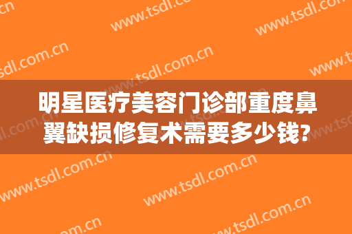 明星医疗美容门诊部重度鼻翼缺损修复术需要多少钱?靠谱吗?(鼻翼修复手术要多少钱)