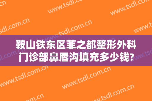 鞍山铁东区菲之都整形外科门诊部鼻唇沟填充多少钱?怎么样?