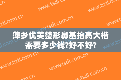 萍乡优美整形鼻基抬高大楷需要多少钱?好不好?