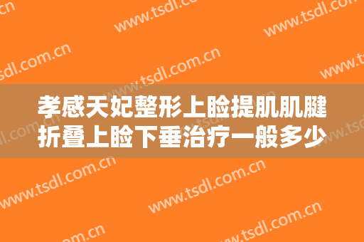 孝感天妃整形上睑提肌肌腱折叠上睑下垂治疗一般多少钱?好不好?