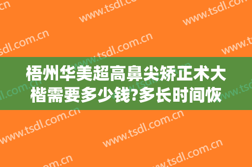 梧州华美超高鼻尖矫正术大楷需要多少钱?多长时间恢复?(梧州华美整形价格表)