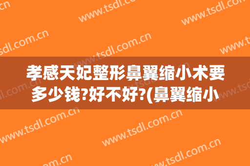 孝感天妃整形鼻翼缩小术要多少钱?好不好?(鼻翼缩小多少钱做)
