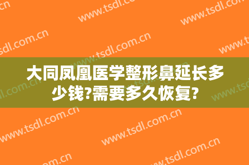 大同凤凰医学整形鼻延长多少钱?需要多久恢复?